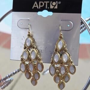 Apt. 9 Gold Tone Chandelier Hook Earrings NWT